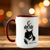 Mug Maman de chat noir Ajouter Photo &/ou Nom