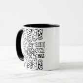 Mug Maman de chat noir et blanc avec pattes de chat (Devant gauche)