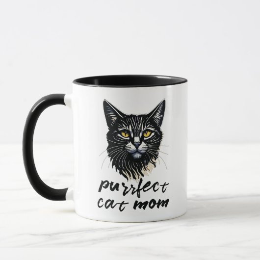 Mug Maman de chat personnalisée (Gauche)