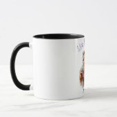 Mug Maman de chien Airedale florale (Gauche)