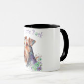 Mug Maman de chien Airedale florale (Devant droit)