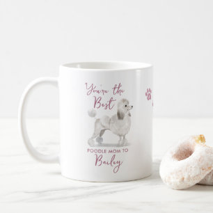 Mug Maman de chien caniche mignonne Illustration et