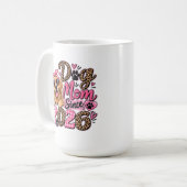 Mug Maman de Chien Depuis 2026 | Léopard Rose (Devant gauche)