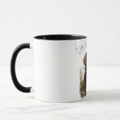 Mug Maman de chien labrador chocolat floral (Gauche)