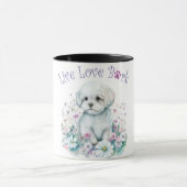 Mug Maman de chien maltais Floral (Centre)