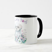 Mug Maman de chien maltais Floral (Devant droit)
