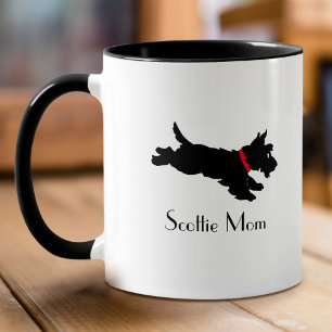 Mug Maman de chien Terrier Écossais noir mignon person