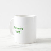 Mug Maman de foot fière en vert (Devant gauche)