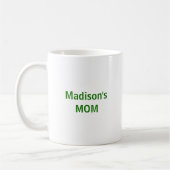 Mug Maman de foot fière en vert (Gauche)