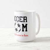Mug Maman de football drôle (Devant droit)