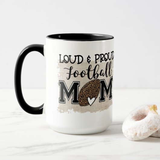 Mug Maman de football forte et fière (Avec donut)