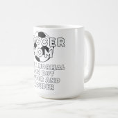 Mug maman de football plus forte et plus fière (Devant droit)