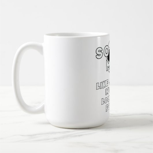 Mug maman de football plus forte et plus fière (Gauche)