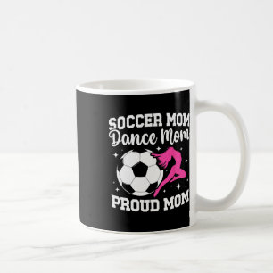 Mug Maman de footballeur et de danseuse fière de socce