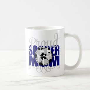 Mug Maman de footballeur fière en bleu