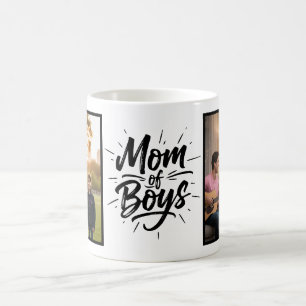 Mug Maman de garçons écriture pinceau deux photo