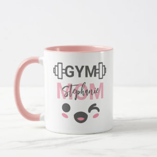 Mug Maman de gym souriante et mignonne personnalisée