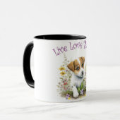 Mug Maman de Jack Russell Fleurie (Devant gauche)