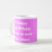 Mug Maman de joyeux anniversaire/tasse photo de maman (Devant gauche)