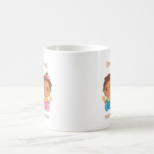 Mug Maman de jumeaux bébé garçon et fille (Centre)
