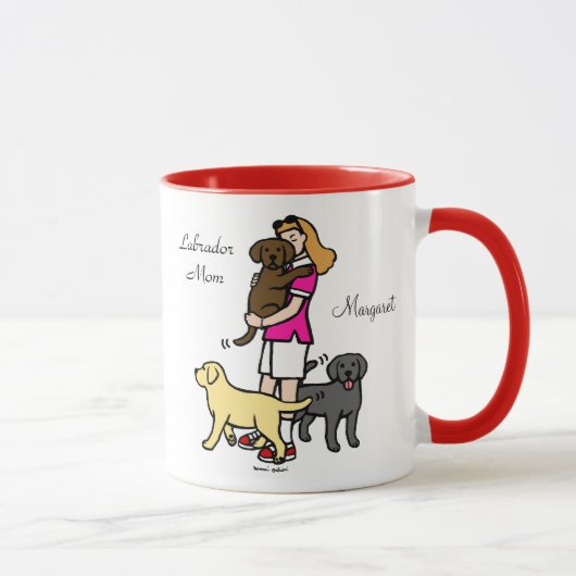 Mug Maman de laboratoire dans la chemise rose 2 (Droite)