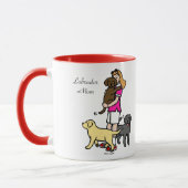 Mug Maman de laboratoire dans la chemise rose 2 (Gauche)