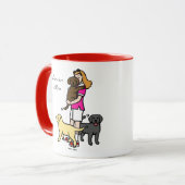 Mug Maman de laboratoire dans la chemise rose 2 (Devant gauche)