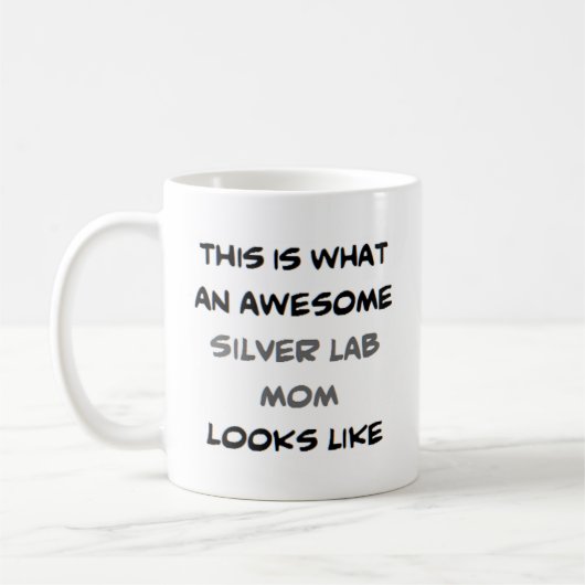 Mug maman de laboratoire d'argent, génial (Gauche)