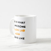 Mug maman de laboratoire jaune, génial (Devant gauche)