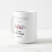 Mug Maman de l'école maternelle #quarantinelife (Devant gauche)