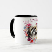 Mug Maman de Lhasa Apso Fleurie (Devant gauche)