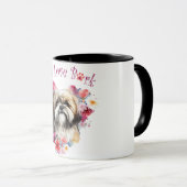 Mug Maman de Lhasa Apso Fleurie (Devant droit)