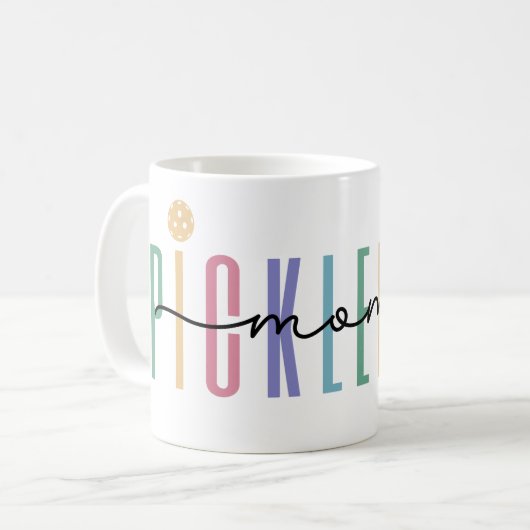 Mug Maman de pickleball coloré (Devant gauche)