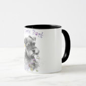 Mug Maman de Schnauzer Fleurs (Devant droit)