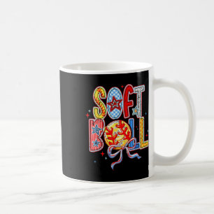Mug Maman de softball drôle Maman de baseball Fête des