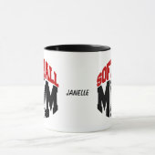 Mug Maman de softball rouge personnalisée (Centre)