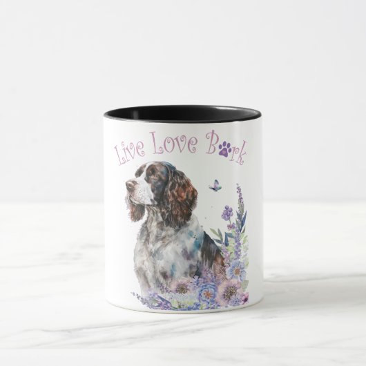 Mug Maman de Springer Spaniel Floral (Centre)