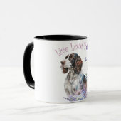 Mug Maman de Springer Spaniel Floral (Devant gauche)