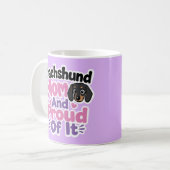 Mug Maman de teckel et fière de l'être (Devant gauche)
