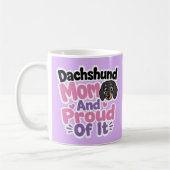 Mug Maman de teckel et fière de l'être (Gauche)