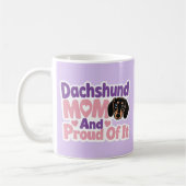 Mug Maman de teckel et fière de l'être (Gauche)