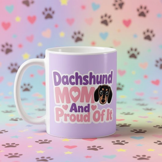 Mug Maman de teckel et fière de l'être