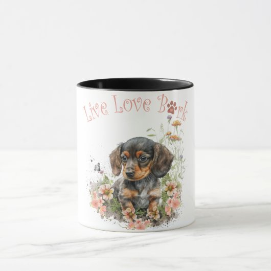 Mug Maman de Teckel Fleurie (Centre)
