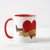 Mug Maman de teckel [style de tatouage] (Gauche)