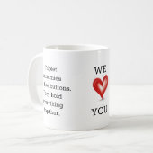 Mug Maman De Triplets Cadeau, Nous Vous Aimons, Person (Devant gauche)