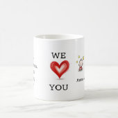 Mug Maman De Triplets Cadeau, Nous Vous Aimons, Person (Centre)