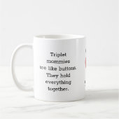 Mug Maman De Triplets Cadeau, Nous Vous Aimons, Person (Gauche)
