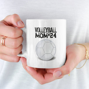 Mug Maman de volley-ball de sport moderne mignonne sim