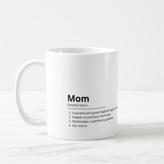 Mug Maman Définition Ton cadeau photo pour la fête des (Gauche)