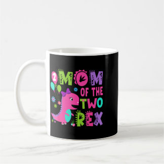 Mug Maman des deux Rex 2e anniversaire garçon dinosaur